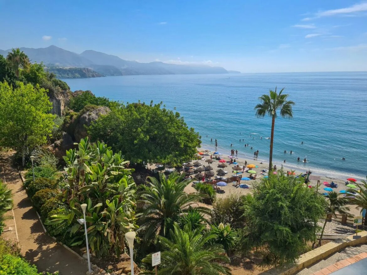 A sunny beach on Spain's Costa Del Sol